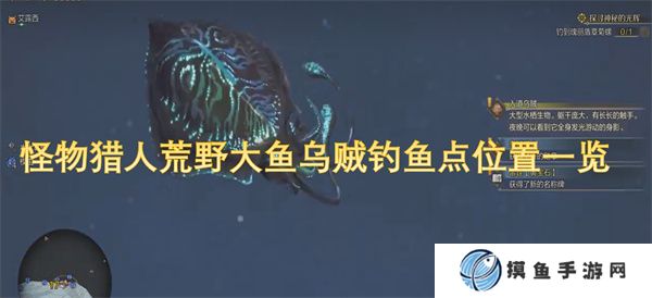 怪物猎人荒野大鱼乌贼钓鱼点位置一览